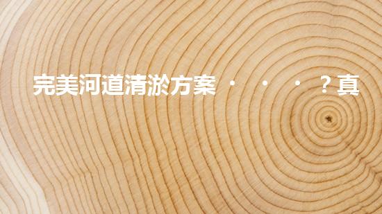 完美河道清淤方案？真的存在嗎？